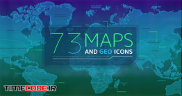 دانلود پروژه آماده افترافکت :  73 نقشه و آیکون Maps And Geo Icons