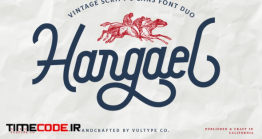 دانلود فونت انگلیسی گرافیکی Hargael – Vintage Font Duo