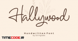 دانلود فونت انگلیسی دست نویس Hallywood – Handwritten Script Font