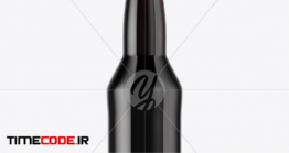 دانلود موکاپ شیشه نوشابه  Amber Glass Dark Bottle Mockup