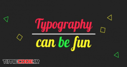 دانلود پروژه آماده افترافکت : تایپوگرافی Kinetic Typography