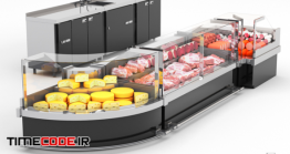 دانلود مدل آماده سه بعدی : یخچال مغازه Refrigerated Display Cases ARONA