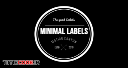 دانلود پروژه آماده افترافکت : لیبل ساده Minimal Labels