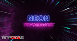 دانلود پروژه آماده پریمیر : تایپوگرافی نئون Neon Typography