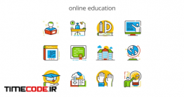 دانلود پروژه آماده افترافکت : آیکون انیمیشن آموزش آنلاین Online Education