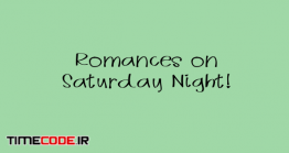دانلود فونت انگلیسی دست نویس  Romances On Saturday Night