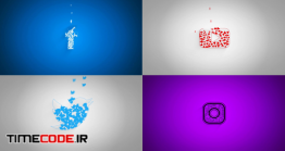 دانلود پروژه آماده افترافکت : لوگو شبکه های اجتماعی Social Media Logo Reveals