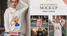 دانلود مجموعه موکاپ سوئیشرت زنانه Sweatshirt Mock-Up Street Fashion