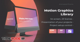 دانلود پروژه آماده افترافکت : معرفی وب سایت Animated Screen Website Mockup Promo