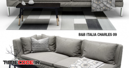 دانلود مدل آماده سه بعدی : مبلمان Sofa ITALIA CHARLES