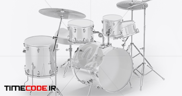 دانلود موکاپ کیت درام Drum Kit Mockup 26356 تایم کد