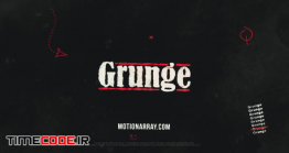 دانلود پروژه آماده افترافکت : لوگو Grunge Logo