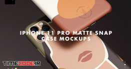 دانلود موکاپ جلد آیفون 11 IPhone 11 Pro Matte Snap Case Mockup