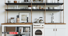 دانلود مدل سه بعدی : آشپزخانه Kitchen Set In A Loft Style