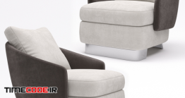 دانلود مدل آماده سه بعدی : صندلی راحتی Minotti Lawson Medium Armchair