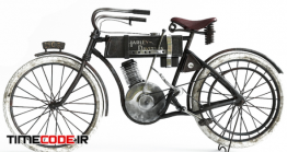 دانلود مدل آماده سه بعدی : موتورسیکلت Motorbike Harley-Davidson In 1906