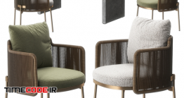دانلود مدل آماده سه بعدی : صندلی Tape Chair Quadrado Table By Minotti