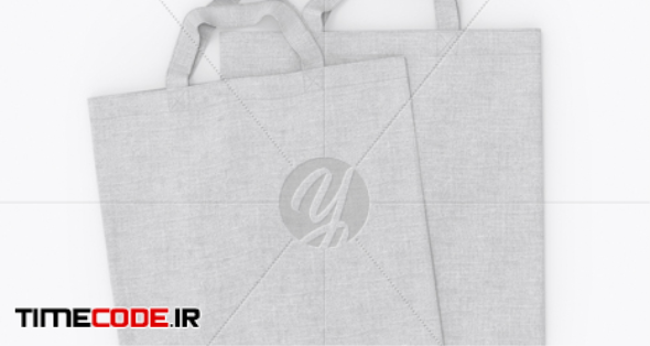 Download دانلود موکاپ بگ Two Canvas Bags Mockup 24888 | تایم کد