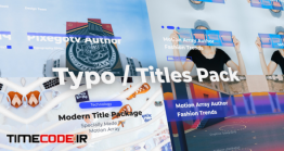 دانلود پروژه آماده پریمیر : تایتل Typo / Titles Pack