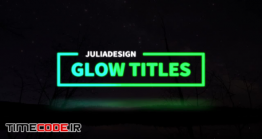 دانلود پروژه آماده افترافکت : تایتل Glow Titles