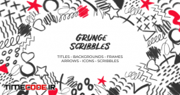 دانلود پروژه داوینچی ریزالو : المان با طراحی دستی Grunge Scribbles. Hand Drawn Pack