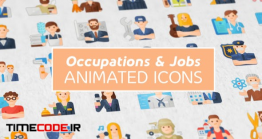 دانلود آیکون انیمیشن مشاغل Occupations & Jobs Modern Flat Animated Icons