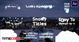 دانلود پروژه آماده افترافکت : تایتل برفی Snow Titles | After Effects