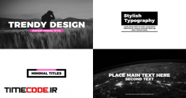 دانلود رایگان پروژه آماده افترافکت : تایپوگرافی Typography Titles Pack