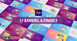دانلود پروژه آماده افترافکت : آیکون انیمیشن اقتصادی  Banking And Finance – Flat Animation