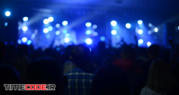دانلود استوک فوتیج : رقص نور کنسرت موسیقی Crowd At Big Music Concert
