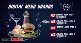 دانلود پروژه آماده افترافکت : تیزر تبلیغاتی رستوران Digital Menu Restaurant