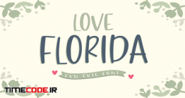دانلود فونت انگلیسی فانتزی Love Florida