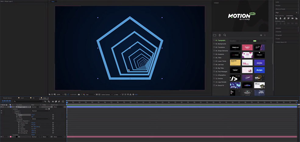 create infinite loopable background after effects