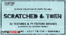 دانلود تکسچر کاغذ Scratched & Torn Paper Textures | Custom-Designed Textures