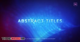 دانلود پروژه آماده افترافکت : تایتل Abstract Titles