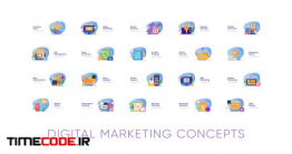 دانلود مجموعه موشن گرافیک دیجیتال مارکتینگ Digital Marketing Concepts