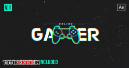 دانلود پروژه آماده افترافکت : لوگو پارازیت بازی کامپیوتری Gamer Glitch Logo Reveal