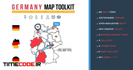 دانلود پروژه آماده افترافکت : نقشه کشور آلمان Germany Map Toolkit