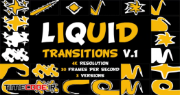 دانلود پروژه آماده افترافکت : ترنزیشن کارتونی Liquid Transitions V.1