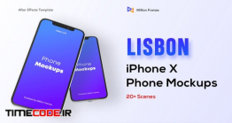 دانلود پروژه آماده افترافکت : موکاپ آیفون ایکس Lisbon-Phone Mockup iphone X