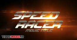 دانلود پروژه آماده افترافکت : تریلر متنی Movie Title – Speed Racer