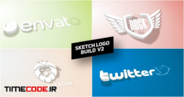دانلود رایگان پروژه آماده افترافکت : لوگو طراحی Sketch Logo Build V2