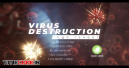 دانلود پروژه آماده پریمیر : لوگو کرونا ویروس Virus Destruction Logo Reveal