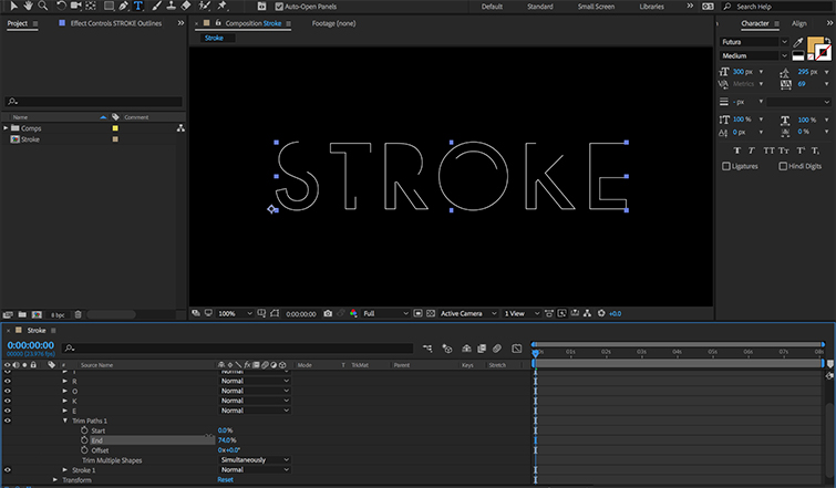 How to Animate a Text Stroke in Adobe After Effects 