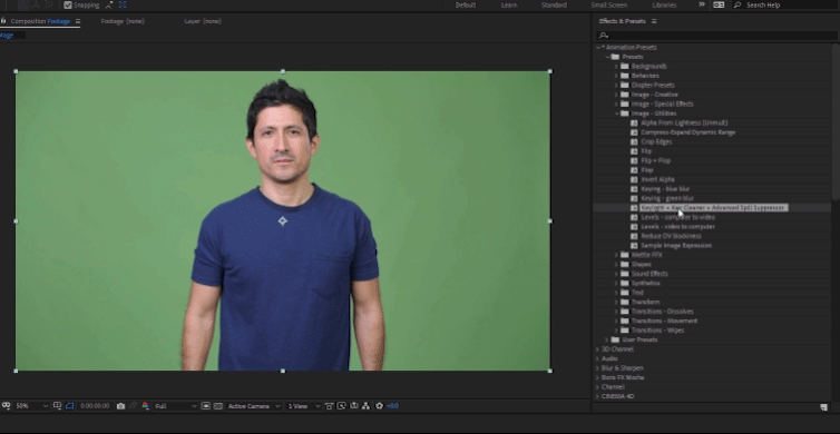 after effects green screen