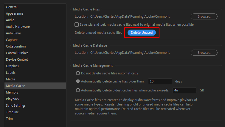 راهنمای حل مشکل کندی در پریمیر 3 Premiere Pro Lag Delete Media Cache Files