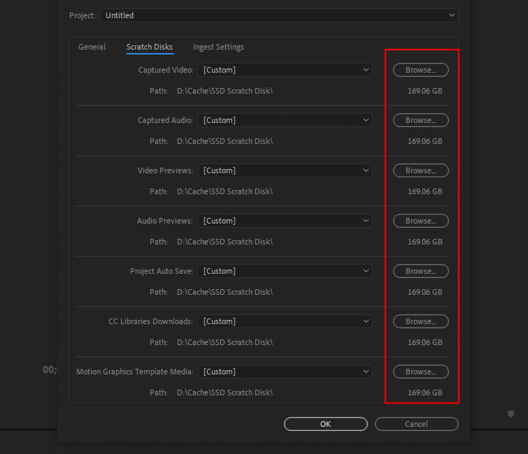 راهنمای حل مشکل کندی در پریمیر 5 Premiere Pro Lag Save Scratch Disk Files to SSD
