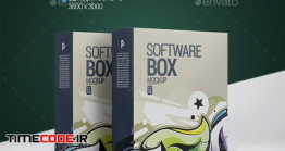 دانلود موکاپ جعبه بسته بندی نرم افزار Software Box Mockup