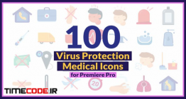 دانلود پروژه آماده پریمیر : آیکون انیمیشن کرونا Corona Virus Medical Icons