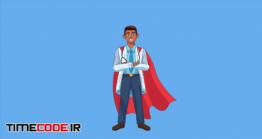 دانلود کاراکتر موشن گرافیک : دکتر سوپر من Heroic Super Afro Doctor